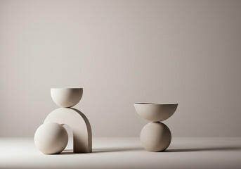 北欧風ミニマル抽象アート