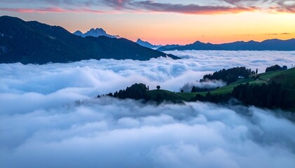 Misty mountain valley at dawn (1)