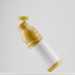  Floating Plastic Drink Bottle Mockup