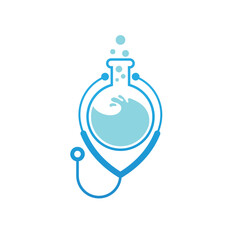 stethoscope medicine abstract logo modern style