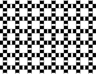 Fototapeta premium Black and White Geometric Pattern - Checkerboard Design with Squares.