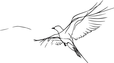 Obraz premium vector illustration of a bird