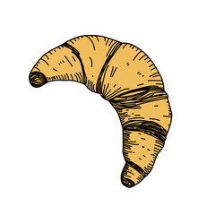 vector drawing of a croissant