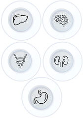 Transparent Circle Glass Button Smart Hospital Platforms, Virtual Medical Records, AI Health Checklist Systems Diagnostics and Patient Data Electronic Health Records (EHR) Management-Virtual Telemedic