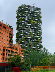 Bosco Verticale Vertical Forest living facade residential towers Milan Italy © HagopAno
