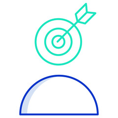 target user outline color icon design