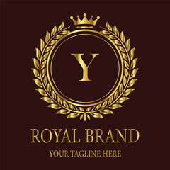 Royal Luxury Letter Y Logo Design