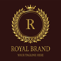 Royal Luxury Letter R Logo Design