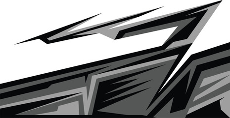 Illustration Vector graphic of Abstract Racing Stripes Background With Grey And Black Color fit for Racing Design etc.