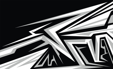 Illustration Vector graphic of Abstract Racing Stripes Background With Grey And Black Color fit for Racing Design etc.