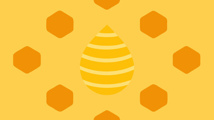 Honeycomb pattern with a central drop shape hexagon