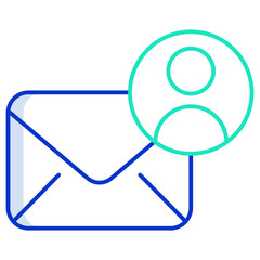 email account outline color icon design