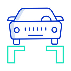 car repair  outline color icon design