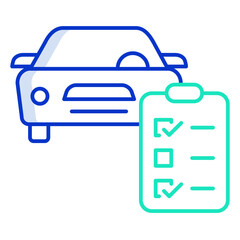 smartphone checklist outline color icon design