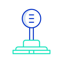 car gear outline color icon design