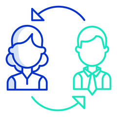 feed back outline color icon design