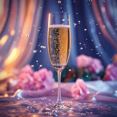 Elegant Champagne Celebration Toast of Love and Happiness