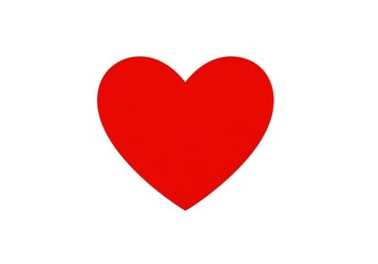 Simple red heart symbol on a white background