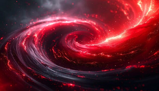 Red spiral vortex in space