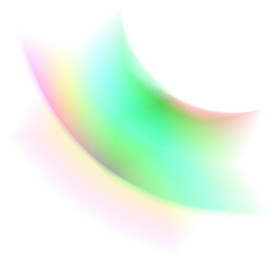 Abstract Soft Gradient Aura Shape with Vibrant Holographic Colors: Pink, Teal, Green, and Yellow Blur on a Transparent Background for Modern Design and Cosmetic Overlay