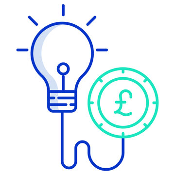 pound Investment outline color icon design