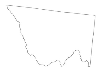 Custer County map, Colorado State, USA