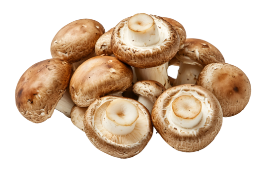 Fresh brown champignon mushrooms close-up for culinary and food design