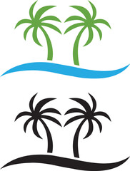 unique palm tree icon