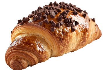 Delicious chocolate croissant ready to be enjoyed with morning coffee or as a sweet snack any time of day