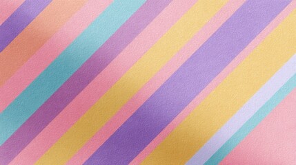 Obraz premium Stunning photo of pastel striped fabric texture with diagonal lines in soft colors.