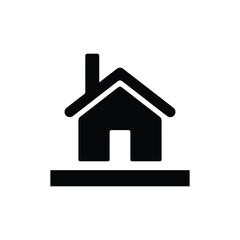 Home icon vector black