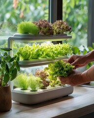 Home hydroponics corner