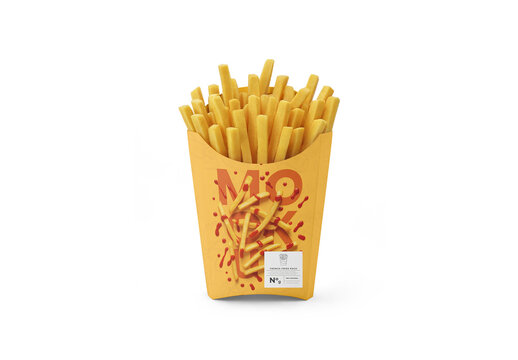 French Fries Packaging Mockup