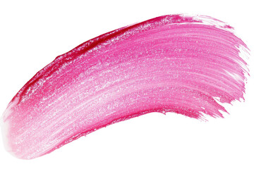 Fototapeta premium Bright pink glitter paint brush stroke creating a vibrant and artistic effect suitable for various creative projects