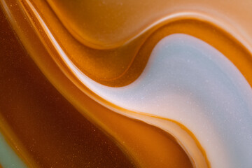 Abstract orange and white smooth flowing pattern