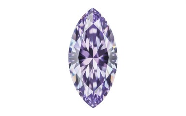 Fototapeta premium Exquisite marquise cut lavender diamond gemstone showing brilliant facets and sparkle
