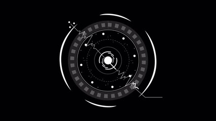 Dynamic Futuristic HUD Interface: Digital Data Analysis and Scanning Motion Graphic - Powered by Adobe