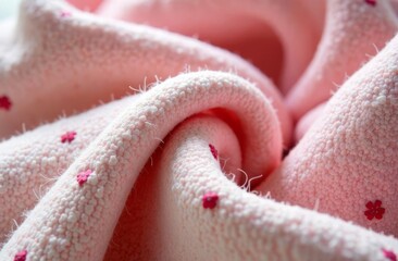 Texture and pattern of fabric in soft pink color