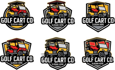 Golf Cart Company Logo, Transport and Leisure Branding