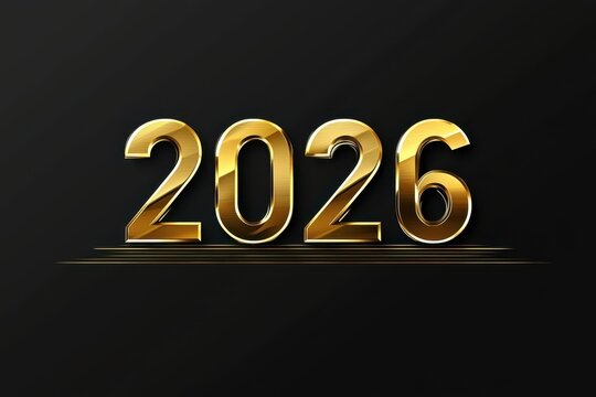 The number twenty six is written in gold on a black background Christmas black background