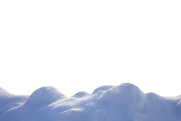 Christmas large beautiful snowdrift cutout.
Snow covered mountains in winter