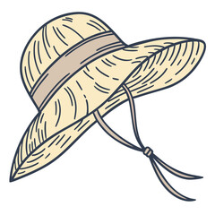 Straw sun hat with ribbon and ties straw hat summer hat