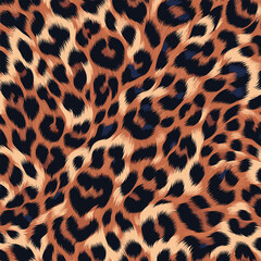 Leopard Fur Camouflage Background. Seamless Animal Wildlife Skin Pattern. Leopard Skin Texture Pattern Vector, luxury surface for fashion and textile.