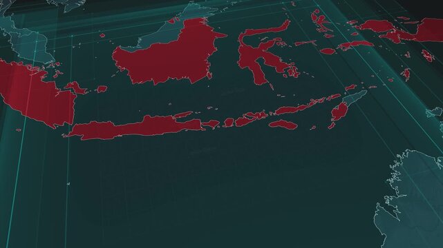 Zoom in to the map of Lombok Strait with text, textless