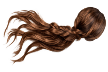 Brown braided wig with long flowing strands for versatile styling options