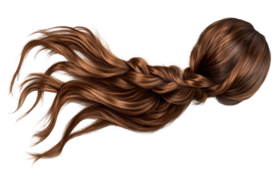 Brown braided wig with long flowing strands for versatile styling options