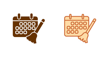 Cleaning Schedule Vector Icon