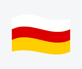 Flag of South Ossetia. South Ossetia flag vector design and illustration.






