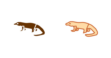 Komodo Dragon Vector Icon