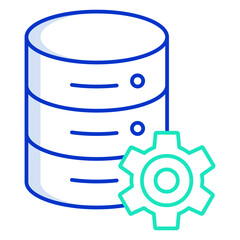 database setting outline color icon design